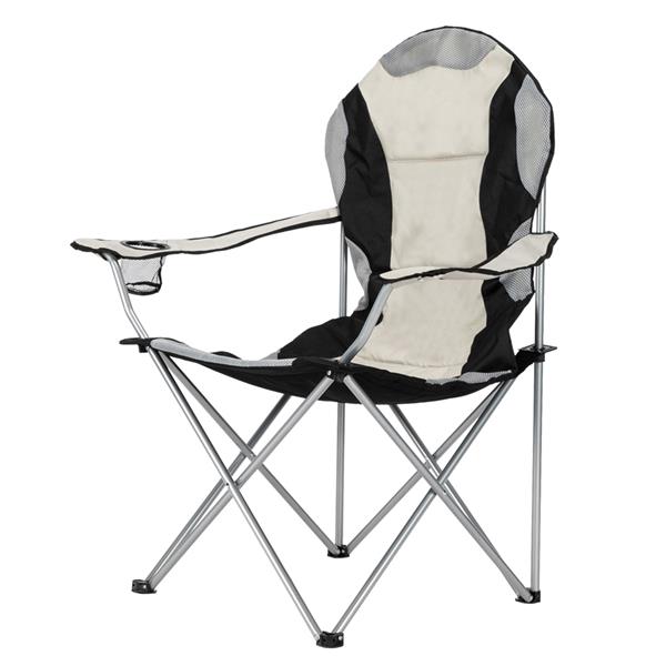 Folding Camping/ Fishing Chair - Black Grey
