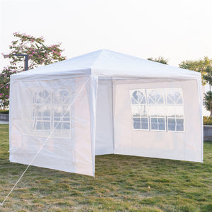 Waterproof Tent with Spiral Tubes White - 3 x 3m Three Sides
