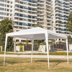 Portable Home Use Waterproof Tent with Spiral Tubes White - 3 x 3m Four Sides