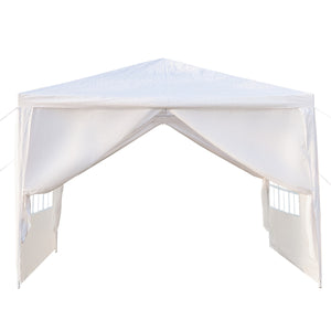 Portable Home Use Waterproof Tent with Spiral Tubes White - 3 x 3m Four Sides