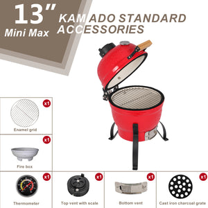 Charcoal Grill Orange - 13inch Ceramic