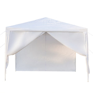 Portable Home Use Waterproof Tent with Spiral Tubes White - 3 x 3m Four Sides