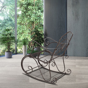 Rocking Chair Black Artisasset Paint Brush Gold - outdoor garden chair