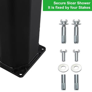 Outdoor Standing Shower with Large Shower Head - 35L