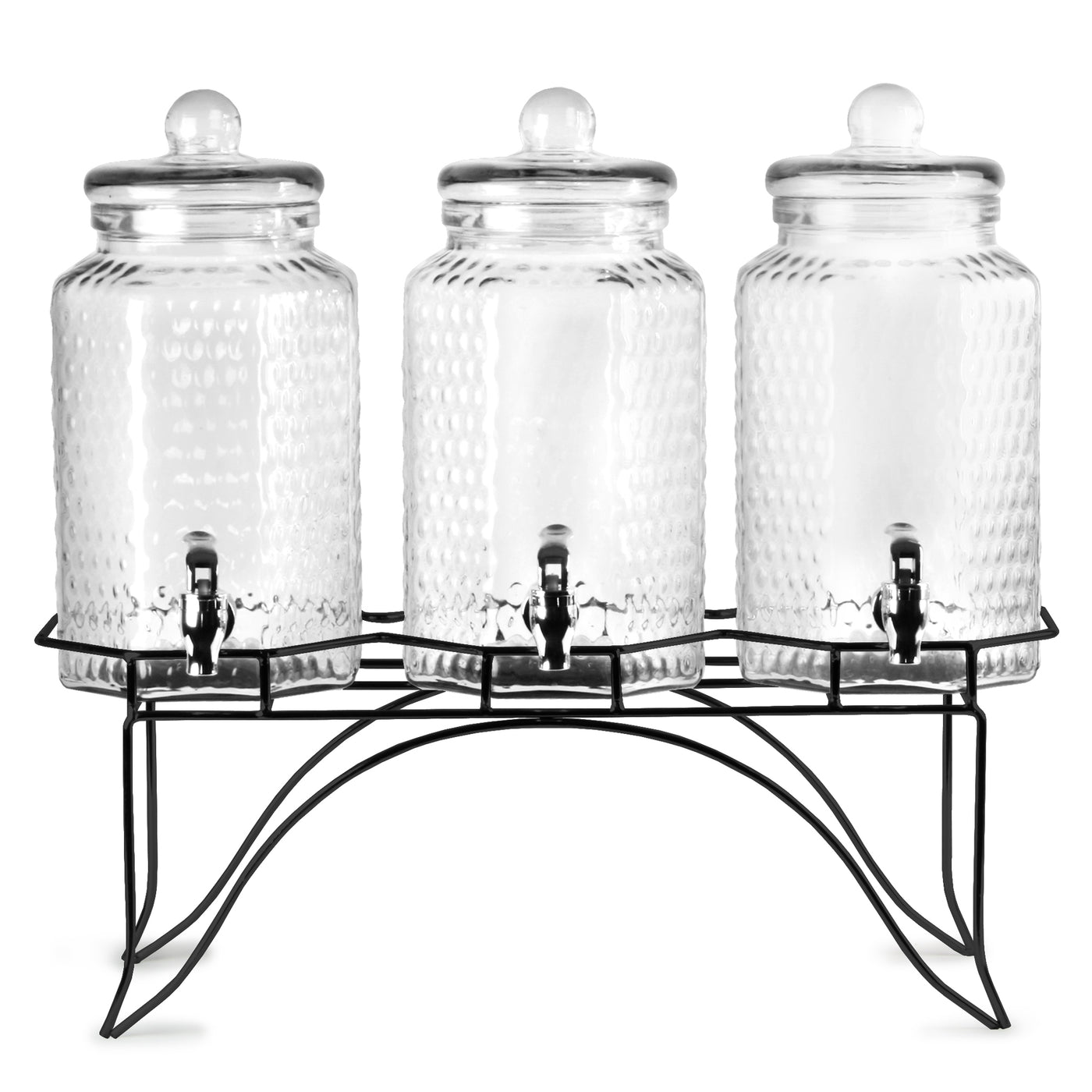 Triple Cold Beverage Dispenser with Stand