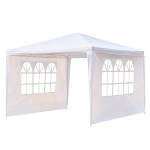 Waterproof Tent with Spiral Tubes White - 3 x 3m Three Sides