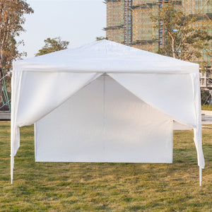 Portable Home Use Waterproof Tent with Spiral Tubes White - 3 x 3m Four Sides