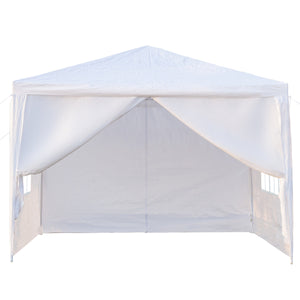 Portable Home Use Waterproof Tent with Spiral Tubes White - 3 x 3m Four Sides