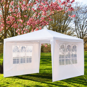 Waterproof Tent with Spiral Tubes White - 3 x 3m Three Sides