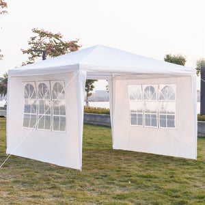 Waterproof Tent with Spiral Tubes White - 3 x 3m Three Sides
