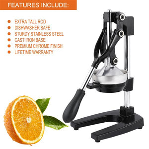 Manual Household Fruit Juicer - Black