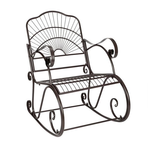 Rocking Chair Black Artisasset Paint Brush Gold - outdoor garden chair