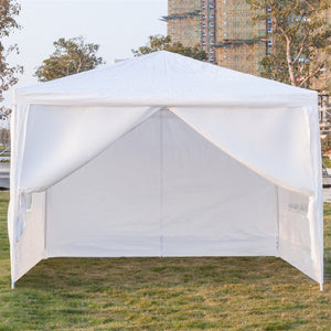 Portable Home Use Waterproof Tent with Spiral Tubes White - 3 x 3m Four Sides