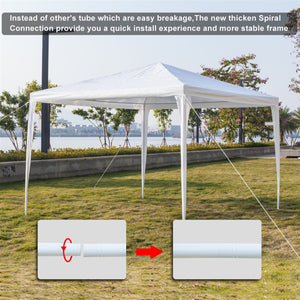 Waterproof Tent with Spiral Tubes White - 3 x 3m