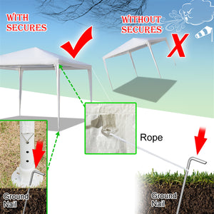 Waterproof Tent with Spiral Tubes White - 3 x 3m