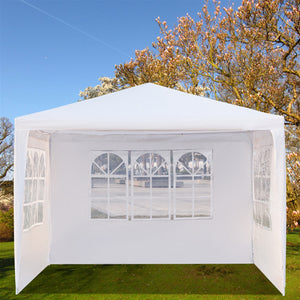 Waterproof Tent with Spiral Tubes White - 3 x 3m Three Sides