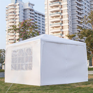 Portable Home Use Waterproof Tent with Spiral Tubes White - 3 x 3m Four Sides