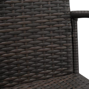 Rattan Sofa Set with Coffee Table - Brown