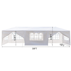 Two Doors Waterproof Tent with Spiral Tubes - 3 x 9m Eight Sides