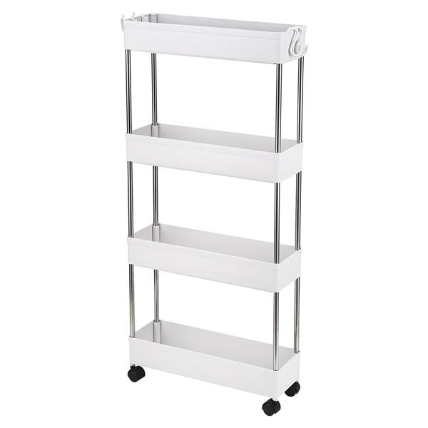 Thin Storage Cart - White - 4-Layer -  Multi-functional