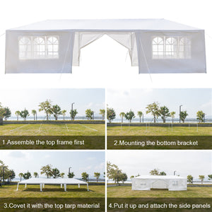 Two Doors Waterproof Tent with Spiral Tubes - 3 x 9m Eight Sides