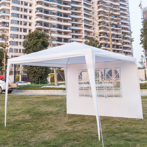 Portable Home Use Waterproof Tent with Spiral Tubes White - 3 x 3m Four Sides