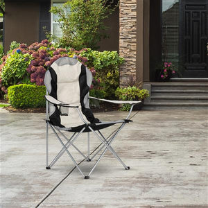 Folding Camping/ Fishing Chair - Black Grey