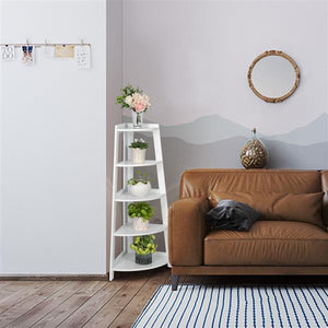 Corner Shelf Stand -  White - 5 Tier