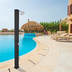 Outdoor Standing Shower with Large Shower Head - 35L
