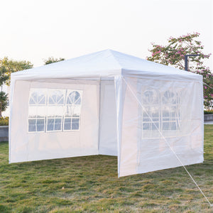 Waterproof Tent with Spiral Tubes White - 3 x 3m Three Sides