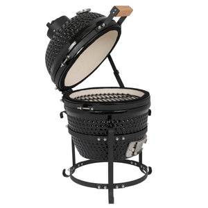 Charcoal Grill Black - 13inch Ceramic