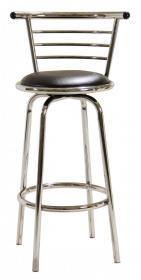 Two Piece Chrome Wide Back Bar Stool - Home Happy Hour