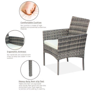 Rattan furniture set - Grey - four piece