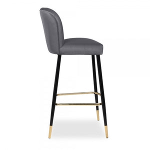 Velvet bar stool - Grey, Midnight Blue or Teal