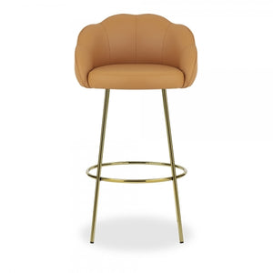 Bar Stool, Tan or Grey Velvet