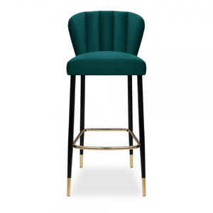 Velvet bar stool - Grey, Midnight Blue or Teal
