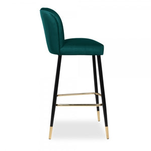 Velvet bar stool - Grey, Midnight Blue or Teal