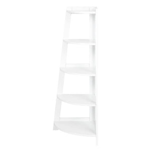 Corner Shelf Stand -  White - 5 Tier