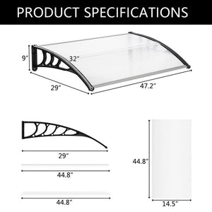 Canopy White & Black Bracket - 120x80