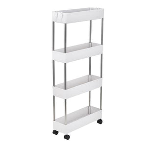 Thin Storage Cart - White - 4-Layer -  Multi-functional