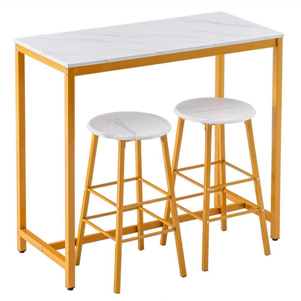 Bar Set Marble & Golden - Home Happy Hour