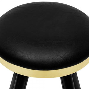 Brass faux leather upholstered bar stool - Home Happy Hour