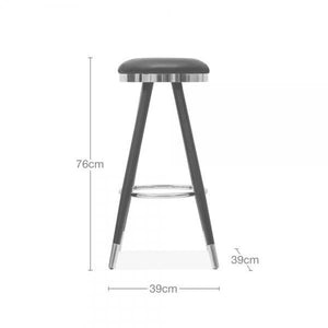 Brass faux leather upholstered bar stool - Home Happy Hour